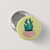 Badge Rond 2,50 Cm Cactus (Devant & derrière)