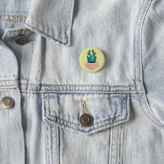 Badge Rond 2,50 Cm Cactus (En situation)