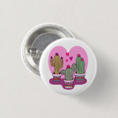 Badge Rond 2,50 Cm Cactus mignon (Devant & derrière)