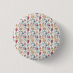 Badge Rond 2,50 Cm Cadeau Chef Bonne nourriture à base d'ingrédient