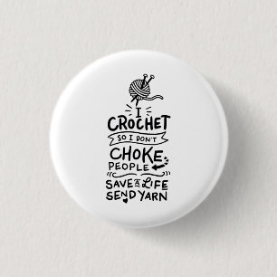Badge Rond 2,50 Cm Cadeau Crochet Crocheter