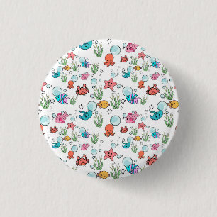 Badge Rond 2,50 Cm Cadeau de créature marine, créature marine