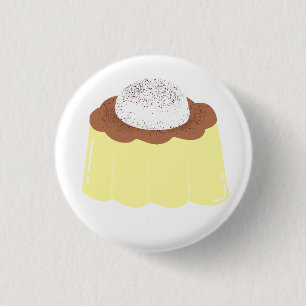 Badge Rond 2,50 Cm Cadeau de dessert de pudding crémeux à la crème