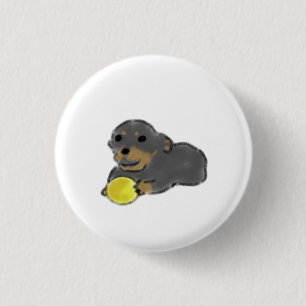 Badge Rond 2,50 Cm Cadeau de jeu de balle pour chiot Rottweiler migno