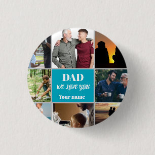 Badge Rond 2,50 Cm Cadeau de la fête des pères pour papa   Photo et n
