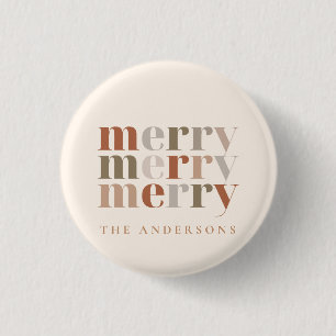 Badge Rond 2,50 Cm Cadeau de Noël Personnalisé Coloré et Joyeux