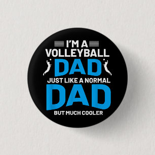 Badge Rond 2,50 Cm Cadeau De Volley-Ball Mignonne Pour Les Pères Et L