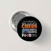 Badge Rond 2,50 Cm Cadeau d'échecs| Jeu Vidéo D'Échecs Ou Conception  (Devant & derrière)