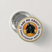 Badge Rond 2,50 Cm Cadeau d'humour sur l'évolution pour professeur de (Devant & derrière)