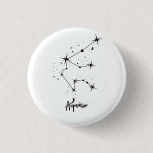Badge Rond 2,50 Cm Cadeau du signe du zodiaque Verseau Astrologie du 