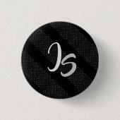 Badge Rond 2,50 Cm Cadeau élégant avec personnalisation Monogramme ar (Devant)