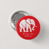 Badge Rond 2,50 Cm Cadeau Farce Élément Blanc (Devant & derrière)
