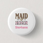 Badge Rond 2,50 Cm Cadeau personnalisé de Demoiselle d'Honneur avec i (Devant)