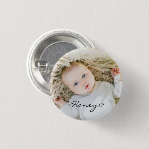 Badge Rond 2,50 Cm cadeau personnalisé nom maman Photo de famille per