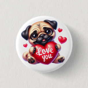 Badge Rond 2,50 Cm Cadeau Valentine - Bliss Boxer \