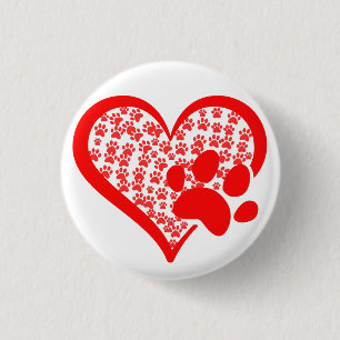 Badge Rond 2,50 Cm Cadeaux de la Saint-Valentin pour chats et chiens