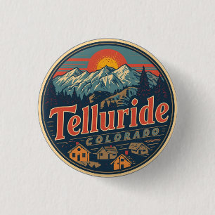 Badge Rond 2,50 Cm cadeaux de randonnée extérieure vintage Telluride