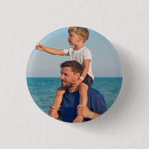 Badge Rond 2,50 Cm Cadeaux photo pour papa Autocollant