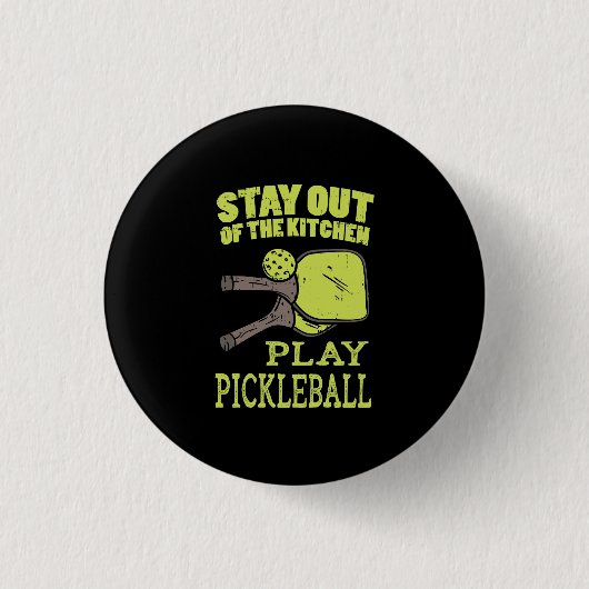 Badge Rond 2,50 Cm Cadeaux Pickleball (Devant)