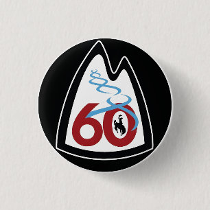 Badge Rond 2,50 Cm Cadeaux vintage Jackson Hole Ski Resort wyoming
