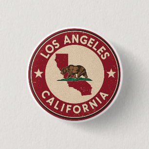 Badge Rond 2,50 Cm Cadeaux vintage Los Angeles, Californie