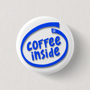 Badge Rond 2,50 Cm Café à l'intérieur