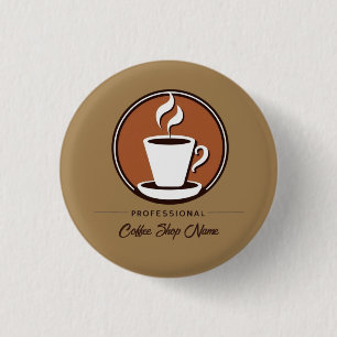 Badge Rond 2,50 Cm Café Business café professionnel espresso boutique