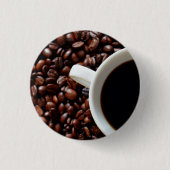 Badge Rond 2,50 Cm Café Coffee avec Café, Coffee Beans (Devant)