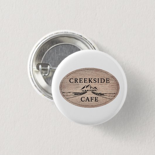 Badge Rond 2,50 Cm Café Creekside Collectif Épingle (Devant & derrière)
