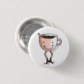 Badge Rond 2,50 Cm Café heureux (Devant & derrière)