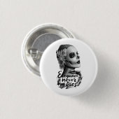 Badge Rond 2,50 Cm Calavera monochrome (Devant & derrière)