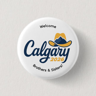 Badge Rond 2,50 Cm Calgary Canada 2026 International Convention Pin
