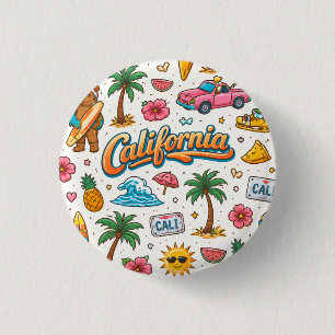Badge Rond 2,50 Cm California Sunshine