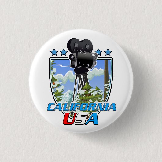 Badge Rond 2,50 Cm Californie (Devant)