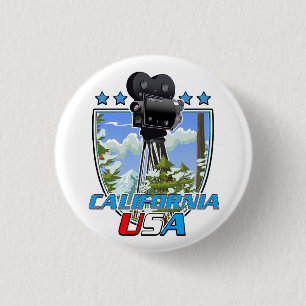 Badge Rond 2,50 Cm Californie États-Unis
