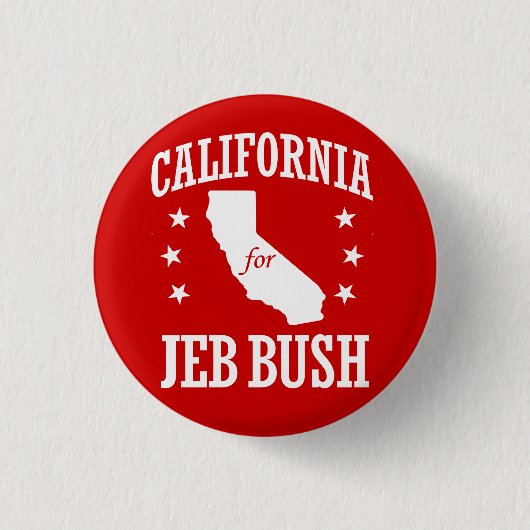 BADGE ROND 2,50 CM CALIFORNIE POUR JEB BUSH (Devant)