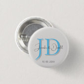 Badge Rond 2,50 Cm Calligraphie classique tendance monogramme (Devant & derrière)