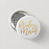 Badge Rond 2,50 Cm Calligraphie de Bridesmaid (Devant & derrière)