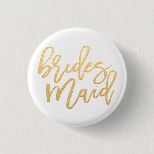 Badge Rond 2,50 Cm Calligraphie de Bridesmaid (Devant)