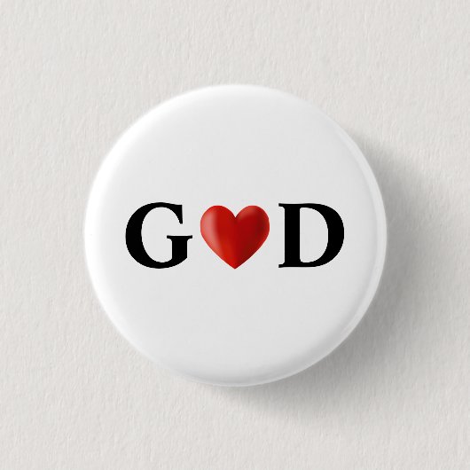 Badge Rond 2,50 Cm Calligraphie du coeur de Dieu (Devant)