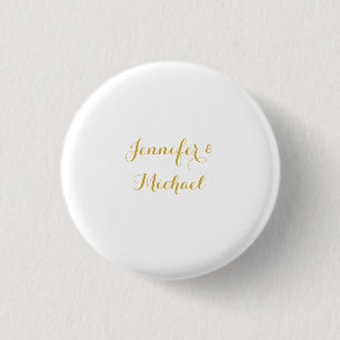Badge Rond 2,50 Cm Calligraphie Élégant Nom personnalisé modifiable