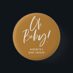 Badge Rond 2,50 Cm Calligraphie simple Baby shower neutre entre les s<br><div class="desc">Simple Calligraphie Baby shower neutre genre bouton dispose d'une calligraphie amusante et moderne sur des couleurs audacieuses et solides.</div>