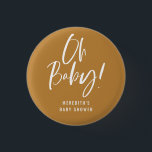Badge Rond 2,50 Cm Calligraphie simple Baby shower neutre entre les s<br><div class="desc">Simple Calligraphie Baby shower neutre genre bouton dispose d'une calligraphie amusante et moderne sur des couleurs audacieuses et solides.</div>