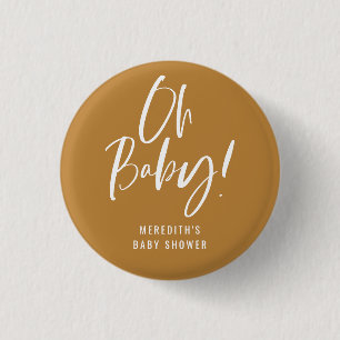 Badge Rond 2,50 Cm Calligraphie simple Baby shower neutre entre les s