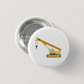 Badge Rond 2,50 Cm Camion de construction de grue (Devant & derrière)