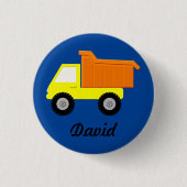 Badge Rond 2,50 Cm Camion Jaune (Devant)