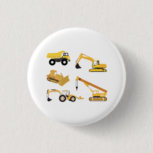 Badge Rond 2,50 Cm Camions de construction Enfants (Devant)