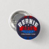 Badge Rond 2,50 Cm Campagne de ponceuses de Bernie (Devant & derrière)