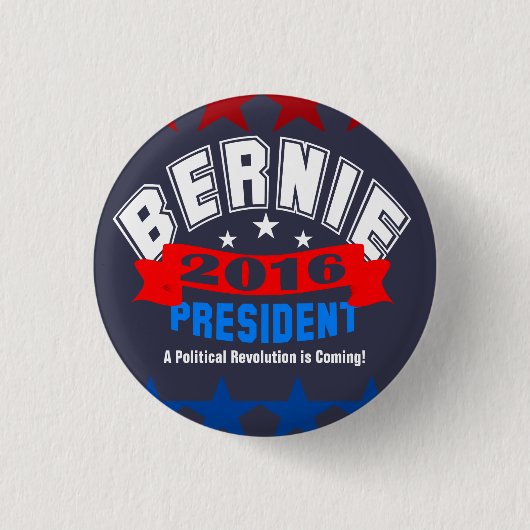 Badge Rond 2,50 Cm Campagne de ponceuses de Bernie (Devant)