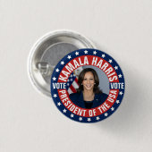 Badge Rond 2,50 Cm Campagne Kamala Harris (Devant & derrière)